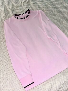 Nike Light Pink Crewneck Pullover with Black Trim